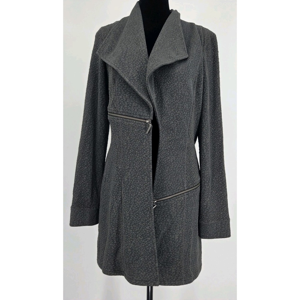 Eva Varro Barcelona Pebble Knit Jacket Gray Medium Statement Jacket